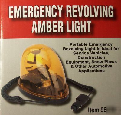 Emergency revolving amber light