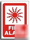 Fire alarm sign - s. rigid-200X250MM(fi-052-re)