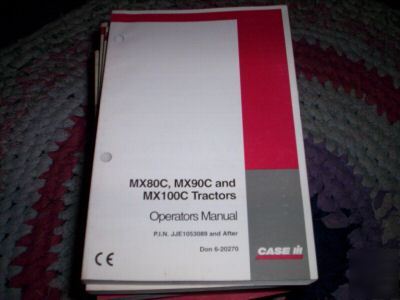 Ih case MX80C, 90C & 100C tractors operators manual