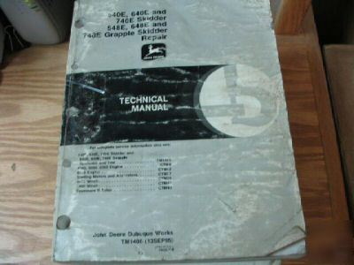 John deere 540E-748E skidders repair technical manual