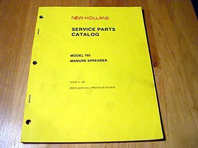 New holland 795 manure spreader parts manual nh