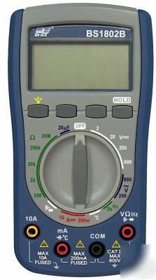 Digital multimeter-bst BS1802B w/cap/freq/temp- 63-2422