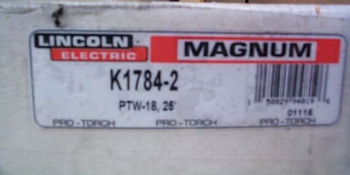 Lincoln ptw-18 water cooled tig pro-torch K1784-2 