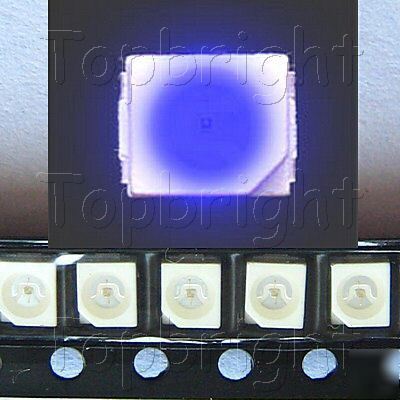 New 500 pcs plcc-2 power top smd smt 600 mcd blue led 