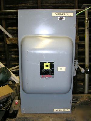 Square d double throw, generator transfer switch used 