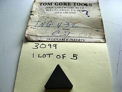 TNG432 C7 carbide inserts 3099 1 lot of 5 pieces 