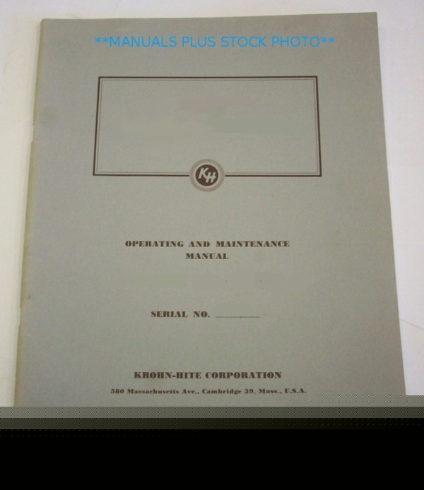 Krohn-hite 3340(r)/3342 op/service manual - $5 shipping