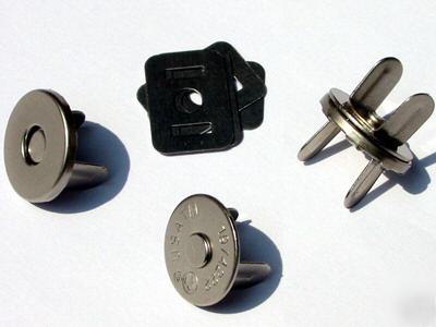 18MM magnetic bag closure matt nickel slim 50 MSE18-mn