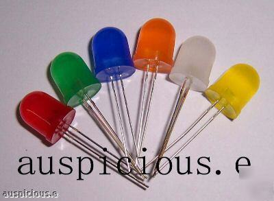 20X red/blue/gree/yellow/white/orange 10MM diffused led