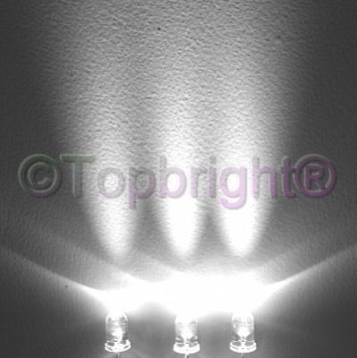 500X ultrabright white led 5MM 27,000MCD free r&s/h