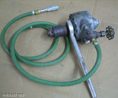 Fawcett 103A pneumatic motor w/air drive & chuck nice 
