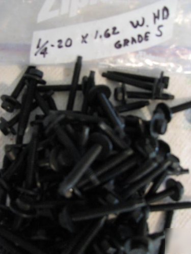 Grade 5 1/4-20 x 1.62 bolt washer 3 sizes 100 lot asst