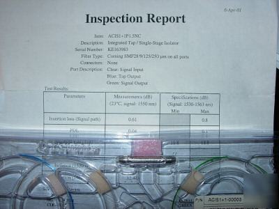 Jdsu 1550NM tap / single stage isolator (acisi+1P1.5NC)