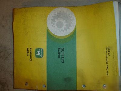 John deere 4420 combine parts book manual catalog