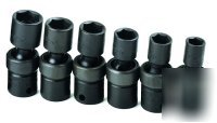 6PC 1/4IN. dr. metric swivel impact socket set-s k tool