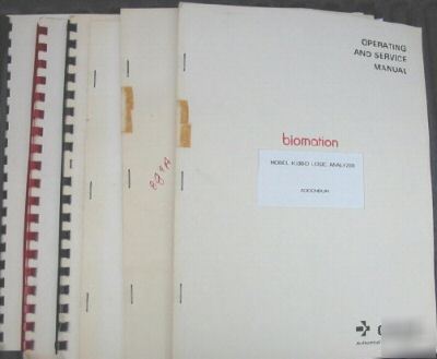 Biomation K100 manuals set of 7
