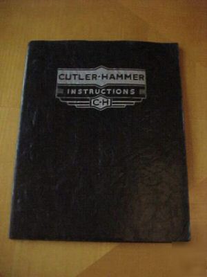 Cutler-hammer instruction book thomas calorimeter 1933