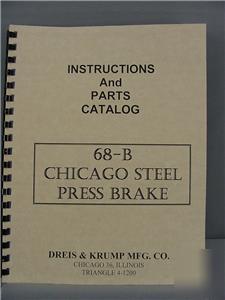 Dreis & krump 68-b press brake inst. & parts manual