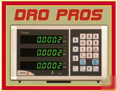 Fagor 3 axis 18 x 40 x 16 digital readout mill dro kit