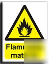 Flammable material sign-adh.vinyl-200X250MM(wa-047-ae)