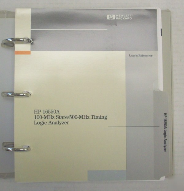 Hp 16550A user's reference and programmer's guide