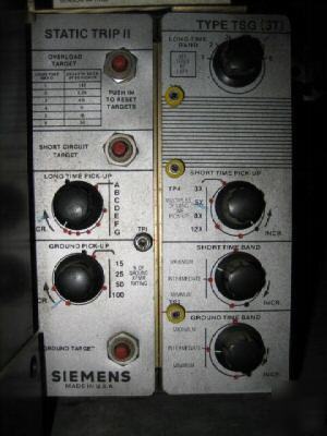 Siemens rlx-1600 1600 amp static trip ii draw-out