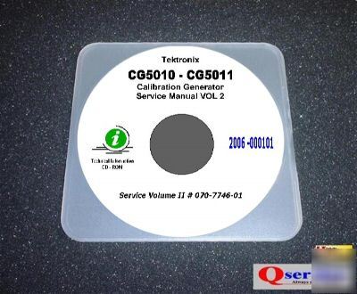 Tektronix tek CG5010 CG5011 VOL2 service manual cd
