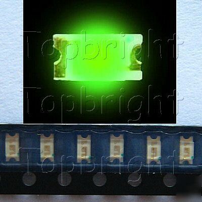 50 pcsÂ 0603 smt smd 400-450 mcdÂ green led free ship
