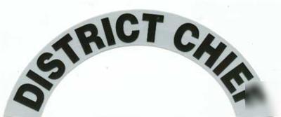 Fire helmet crescent decals district chief black