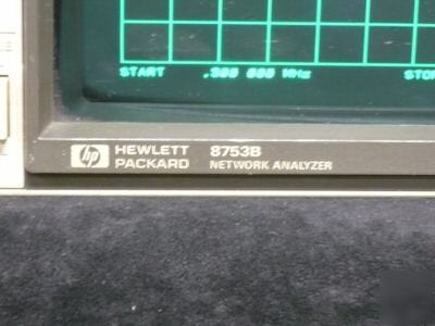 Hp 8753B network analyzer 3KHZ - 3GHZ calibrated w/cert