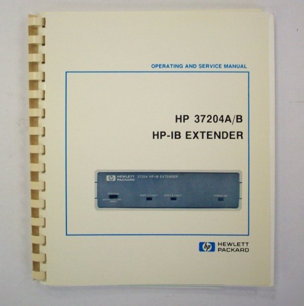 Hp / agilent 37204A/37204 op/service manual - $5 ship 