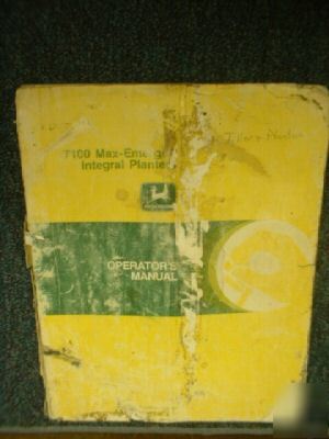 John deere 7100 maxemerge planter operator manual 1981