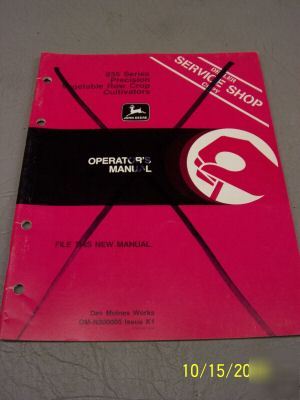 John deere operators manual dealer copy 835 cultivator