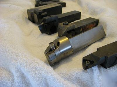 Large lot of lathe tooling parting carbide holders, ect