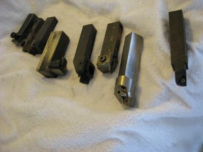 Large lot of lathe tooling parting carbide holders, ect