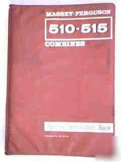 Massey ferguson mf 510 515 header combine owners manual