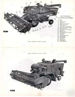 Massey ferguson mf 510 515 header combine owners manual
