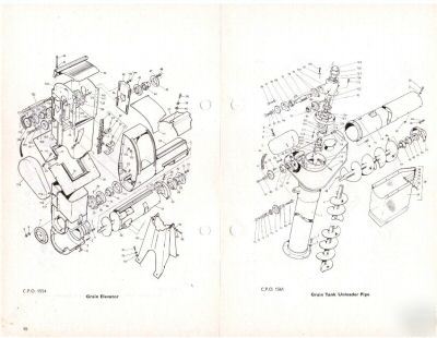Massey ferguson mf 510 515 header combine owners manual