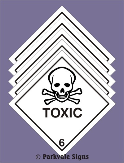 Pack of 5 toxic stickers (1325)