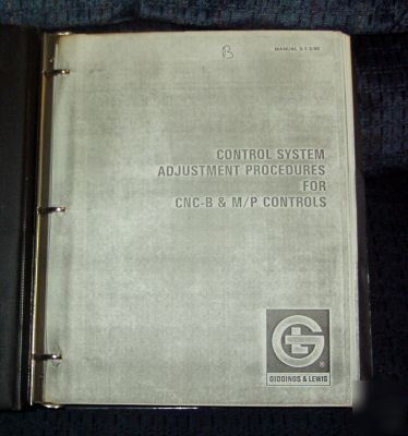 G&l giddings lewis cnc 800 b&m control system manual