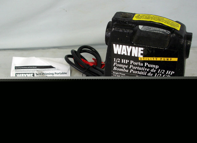 Wayne portable utility pump 1450 gph Â½hp Â¾in model# PC4