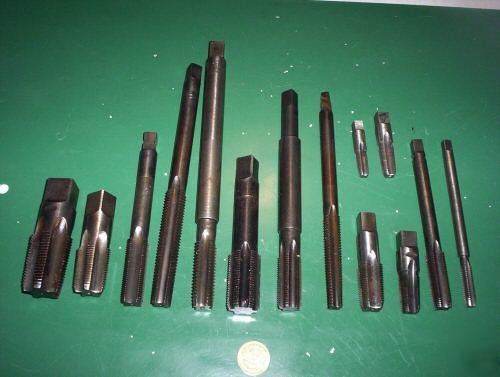 14 used machinist mechanic thread taps nice tools, tool