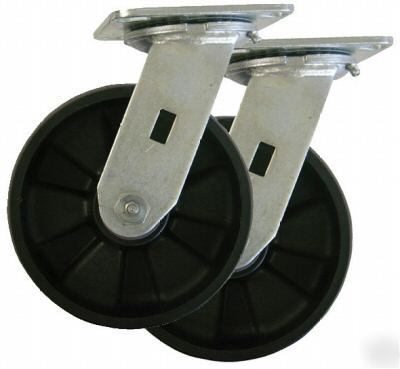 8X2 glass filled nylon wheel - swivel caster industrial