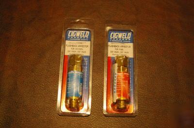 Cigweld - comet flashback arrestors (fuel & oxygen)