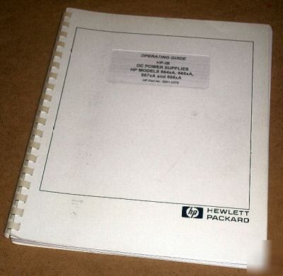 Hp agilent 664XA 665XA,667XA 668XA ops & prog manual