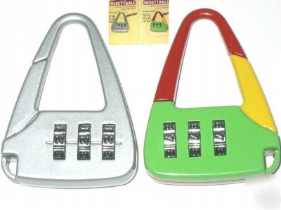 100 u lot,combination padlock,locks,resettable,carded