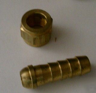 Brass female barbed swivel fitting 3/8