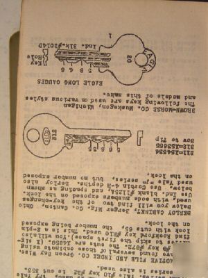 Reed general code book for locks 1920's to 1960's #3