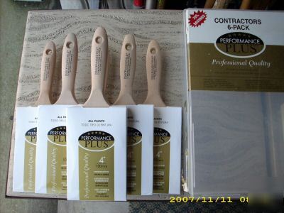 12 contractors grade performance plus paint brushes pro