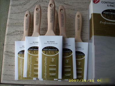 12 contractors grade performance plus paint brushes pro